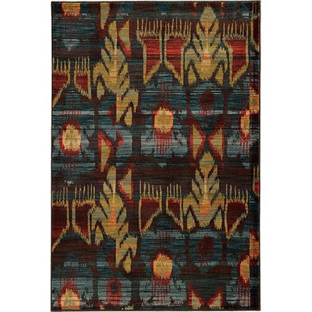 SPHINX BY ORIENTAL WEAVERS Oriental Weavers Sedona 4378H 8x11 Rectangle - Charcoal/ Blue-Nylon/PolyP S4378H240330ST